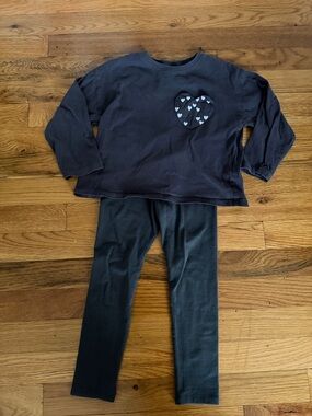 Zara Heart Pocket Shirt with Cat & Jack Leggings